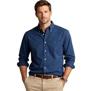 Ralph Lauren Blue Label Classic Fit Navy Green Check Shirt XXL